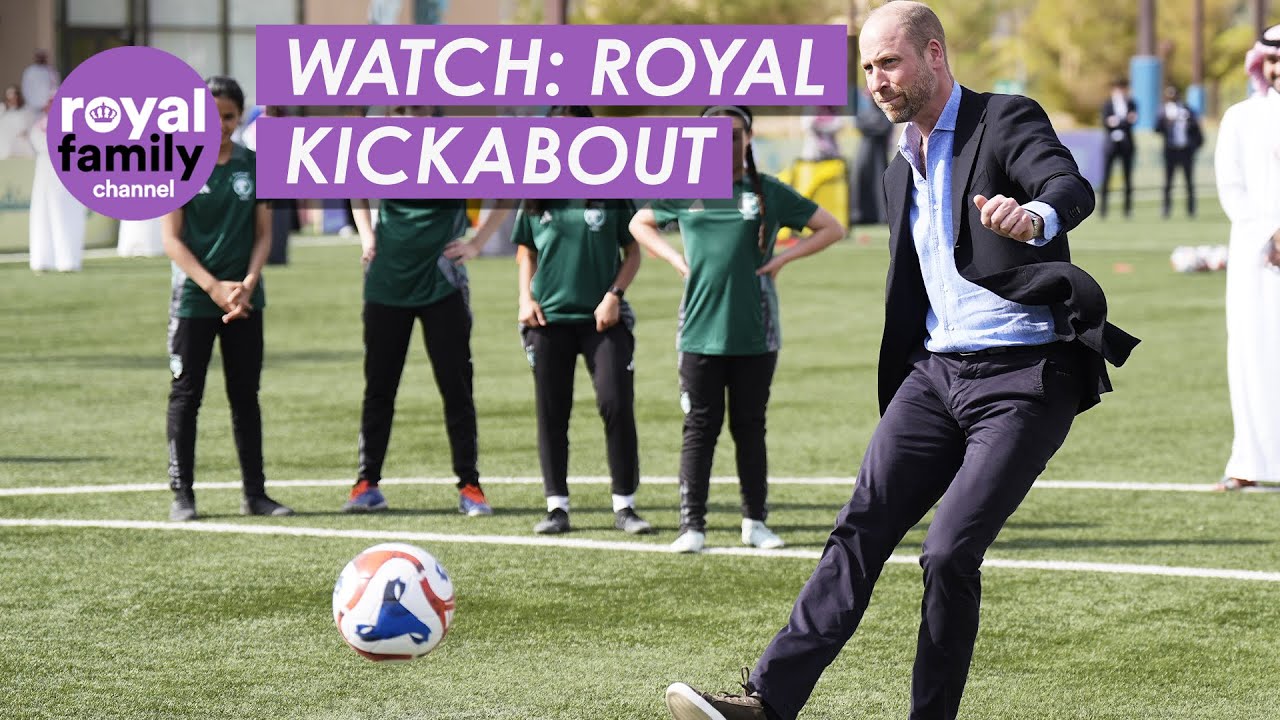 WATCH:  Prince William Kicks Ball Around with Young Saudi Footballers