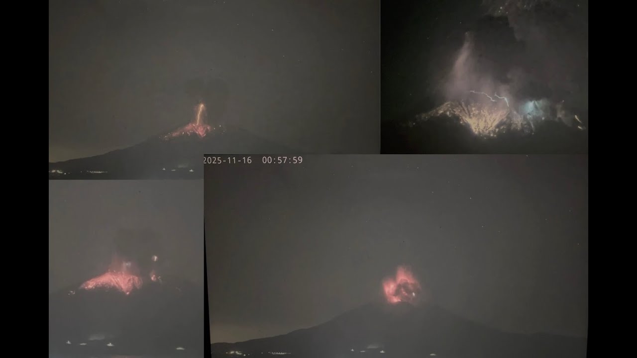 KAGOSHIMA PREFECTURE - SAKURAJIMA VOLCANO - ERUPTION at a HEIGHT of 4400 METERS -  2025, November 16