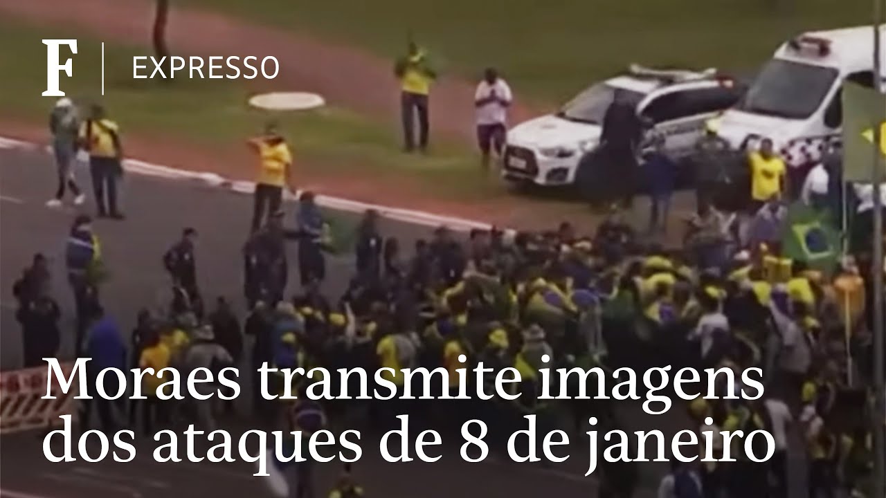 Moraes comenta vídeos com imagens de invasões dos três Poderes durante voto de denúncia