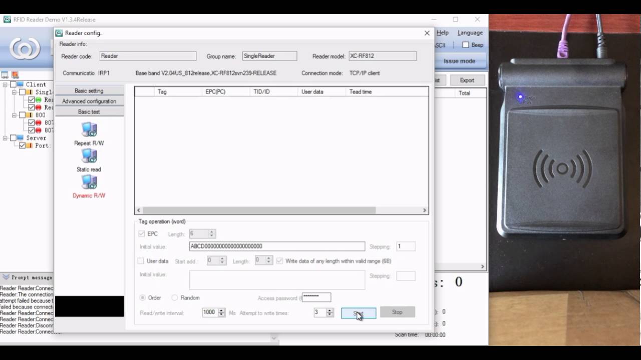 Automatic encoding with the Invengo XC-RF812