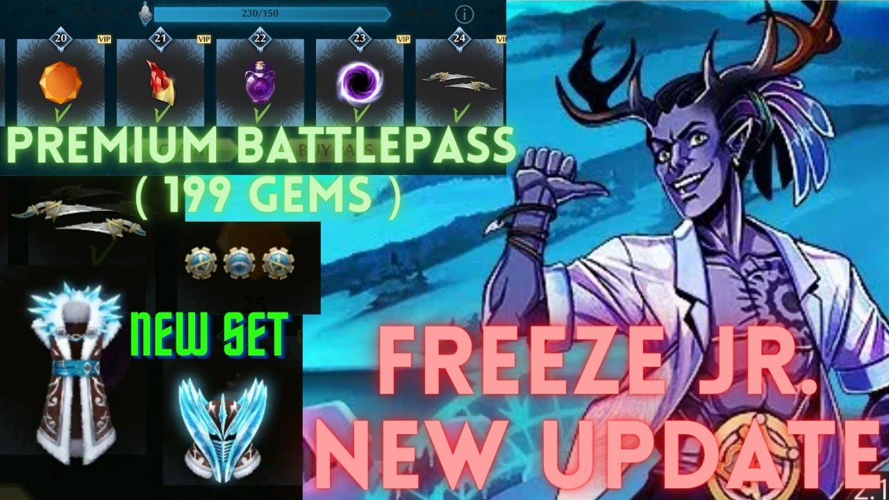 Shadow Fight 2 New Update Feeeze Jr. || New Premium Battlepass All Prizes & New Set Gameplay ||