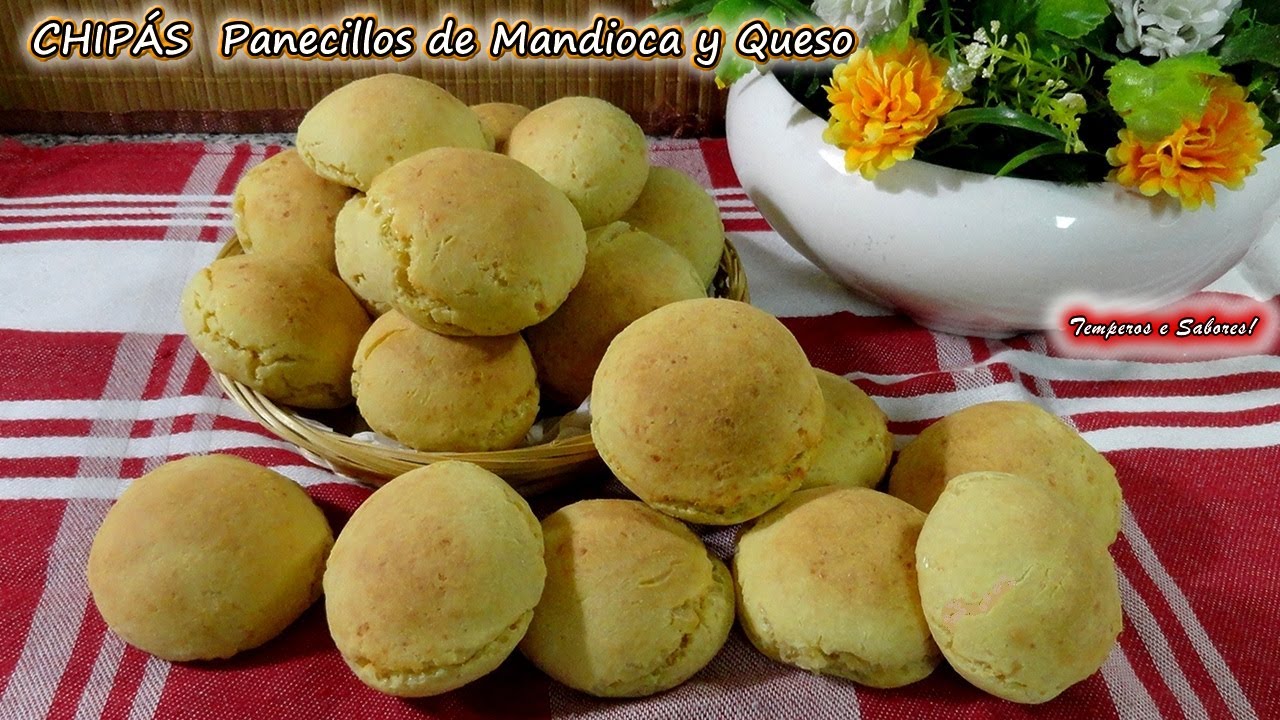 CHIP&Aacute;S PANECILLOS DE MANDIOCA Y QUESO SIN GLUTEN muy f&aacute;cil e increiblemente deliciosos
