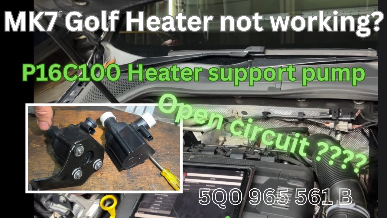 Неисправность насоса поддержки отопителя MK7 GTI P16C100
