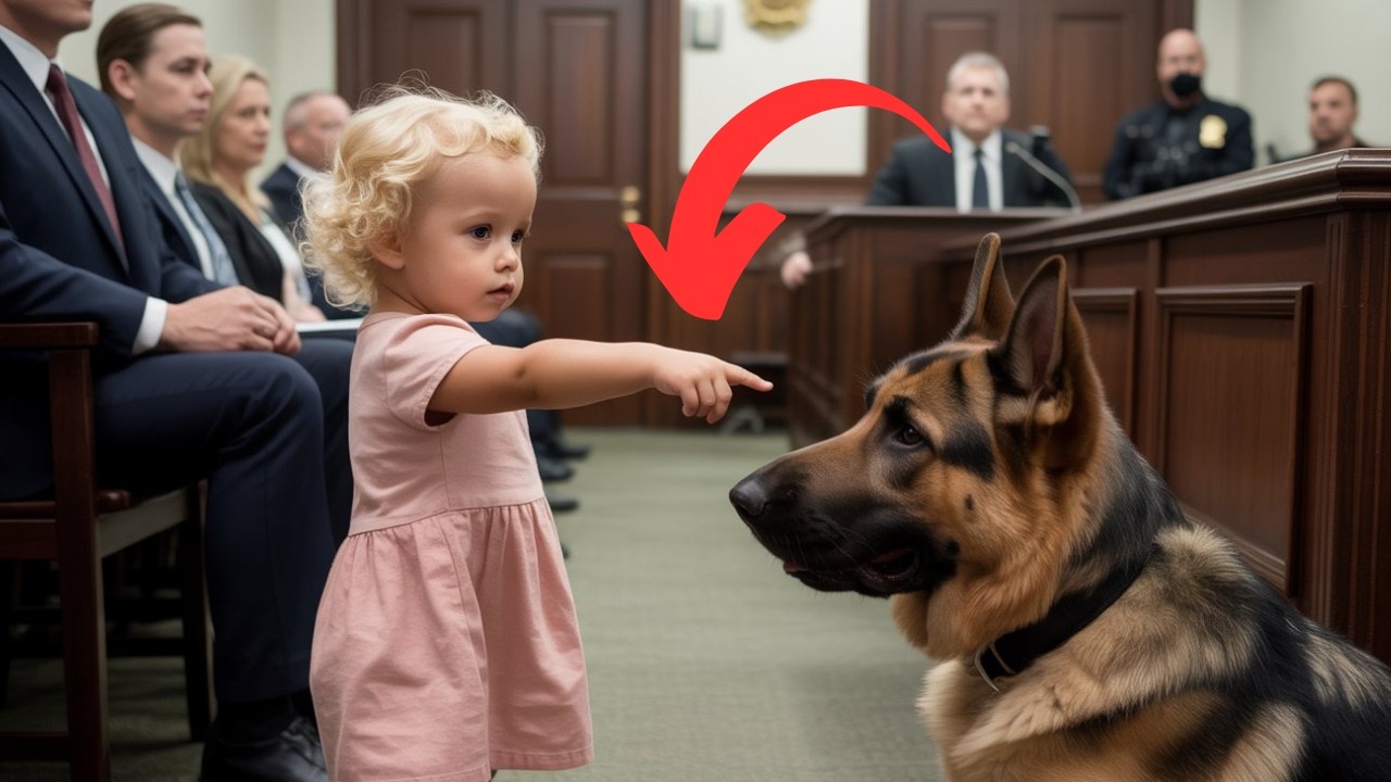 3 Year Old Girl Points at Police Dog in Courtroom, Says Two Words — No One Sees This Coming