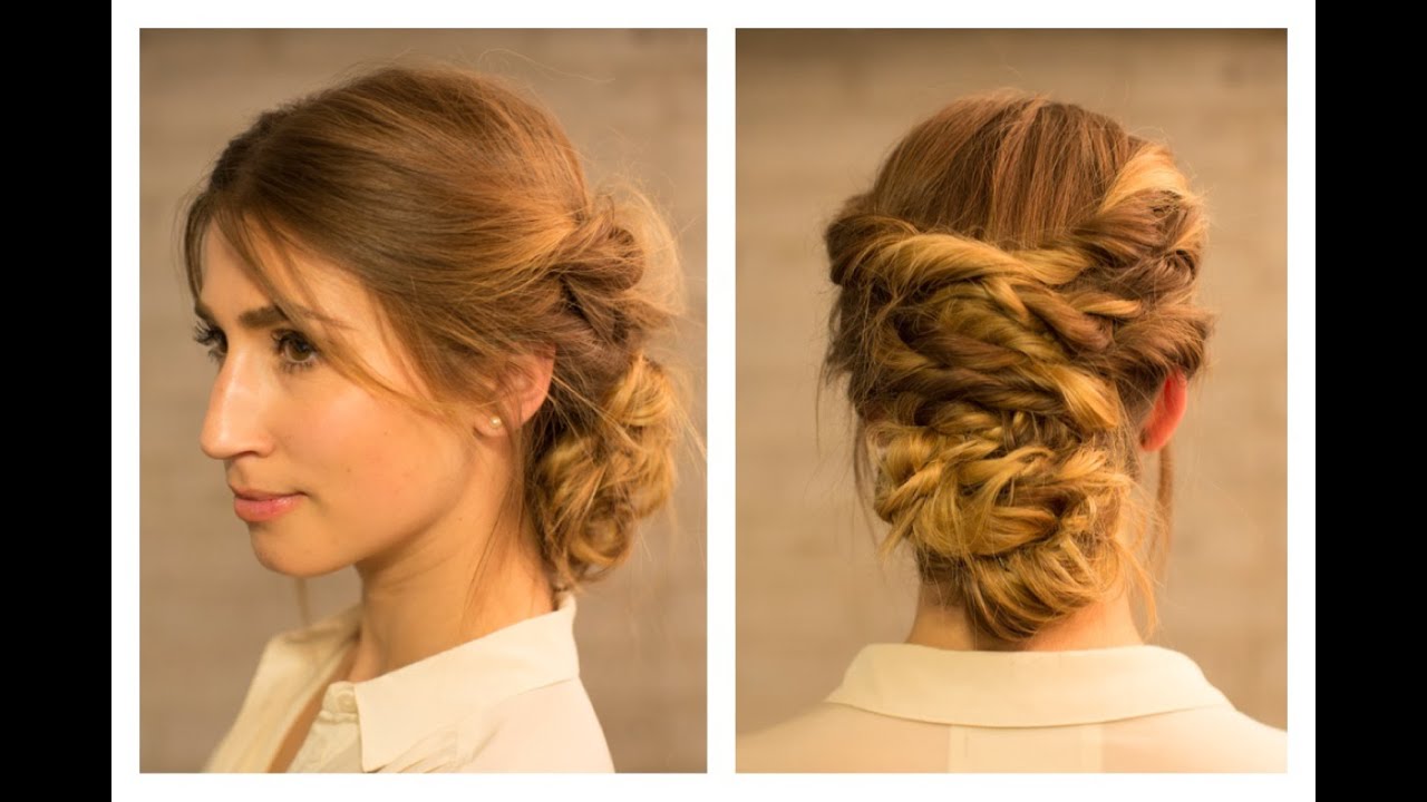 Easy Twisted Updo in Minutes