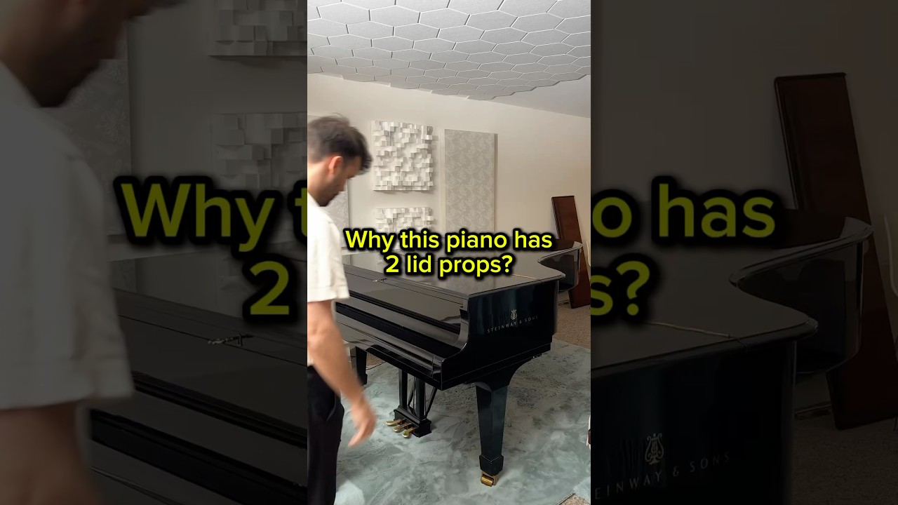 How to open a grand piano and the two lid props #steinway #piano