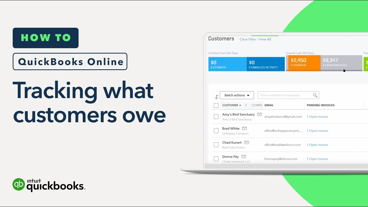 How to track what customers owe you: accounts receivables & more | QuickBooks Online (Tutorial)