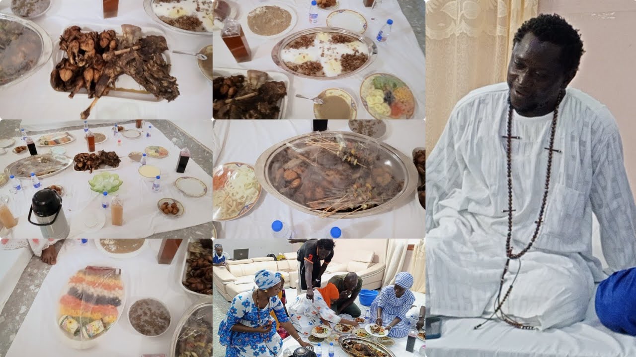 Le petit déjeuner de baye Barham Diouf à Gamou médina baye 2023