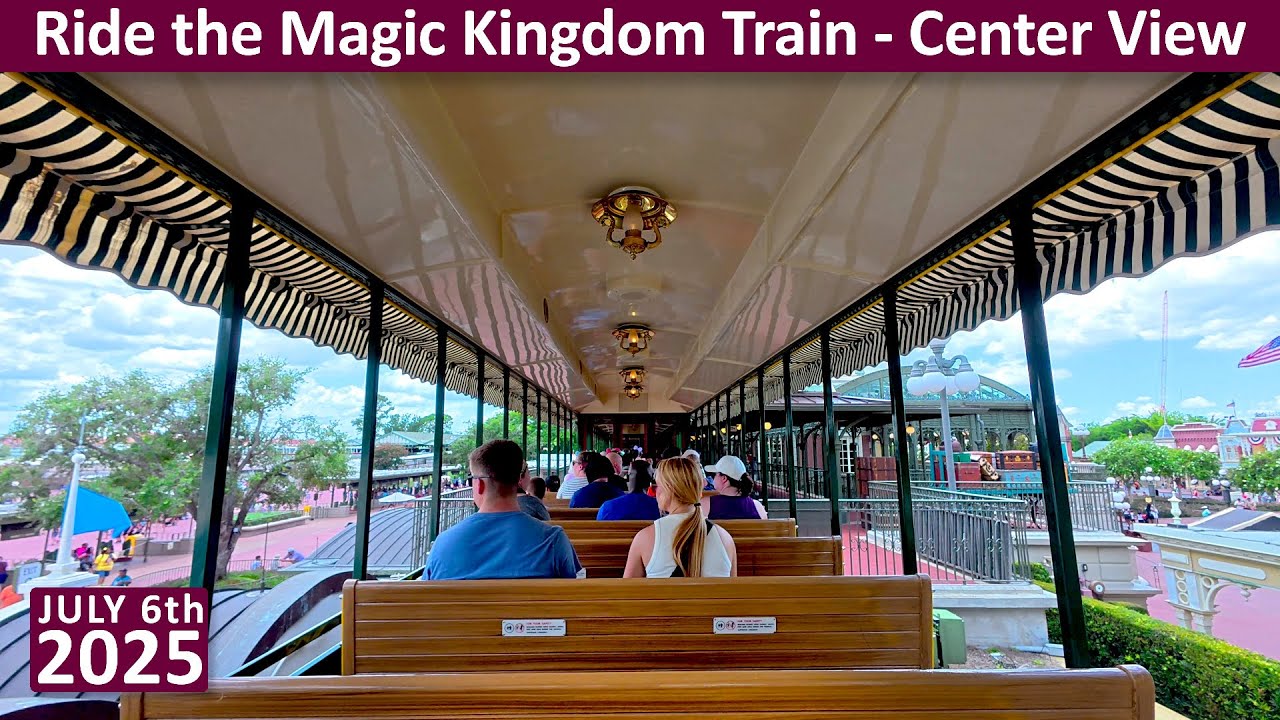 Walt Disney World Railroad July 6, 2025 - Magic Kingdom Train Ride (Train Center View)