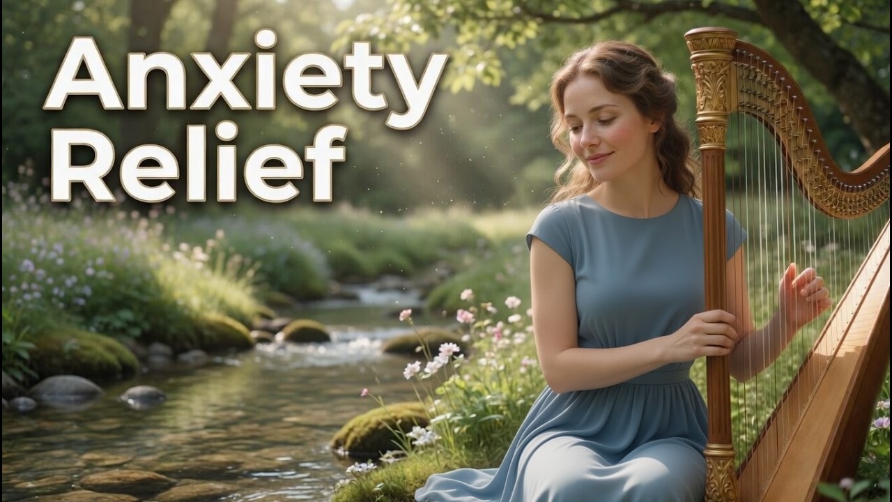 Harp Music for Anxiety Relief 😌 6 Hours of Soothing Heavenly Melodies