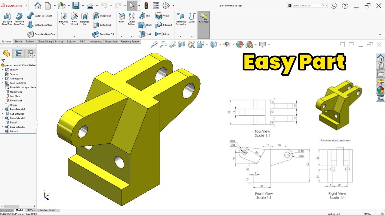 От эскиза к 3D: Моделирование в SolidWorks шаг за шагом