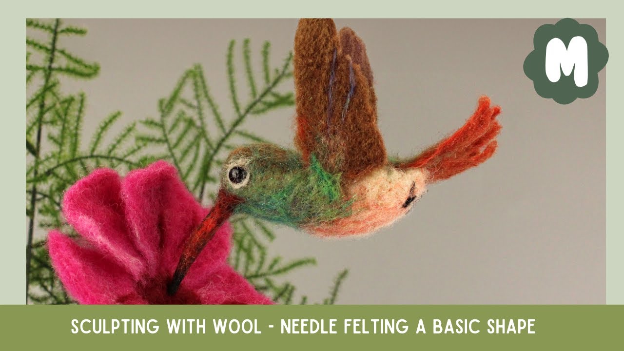 Sculpting with wool - needle felting a basic shape