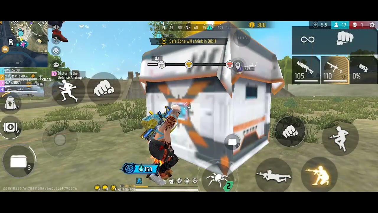 Free fire squad BR ranked Bermuda 1kill action gameplay 