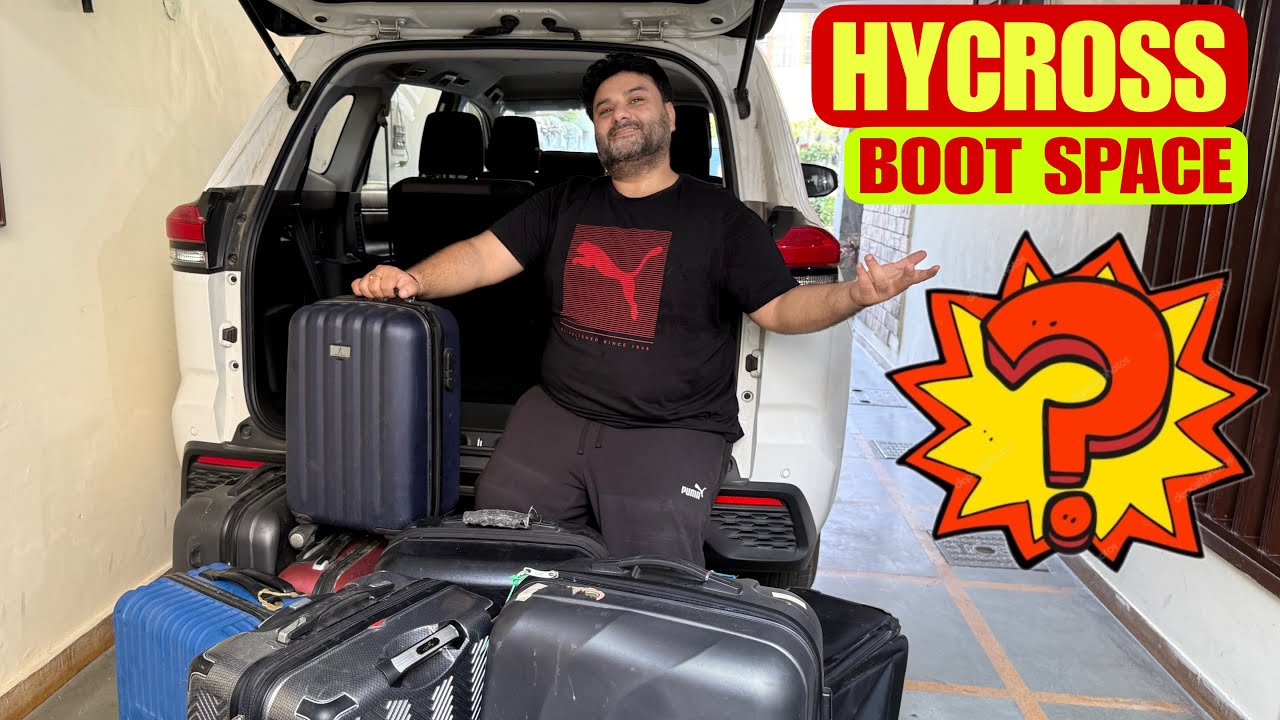 Toyota Hycross Boot Space Test 😱 | कितने Bags आते हैं Hycross में? | Real Luggage Challenge   4K