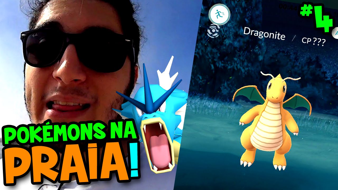 POKÉMON GO #4 - CAPTUREI POKÉMONS RAROS NA PRAIA ! :O