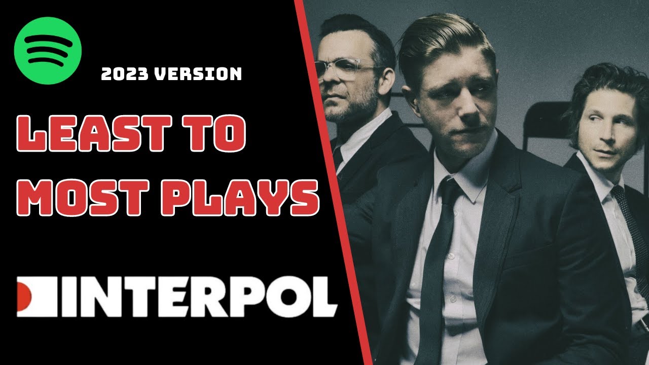 All Interpol songs LEAST TO MOST PLAYS (2023)