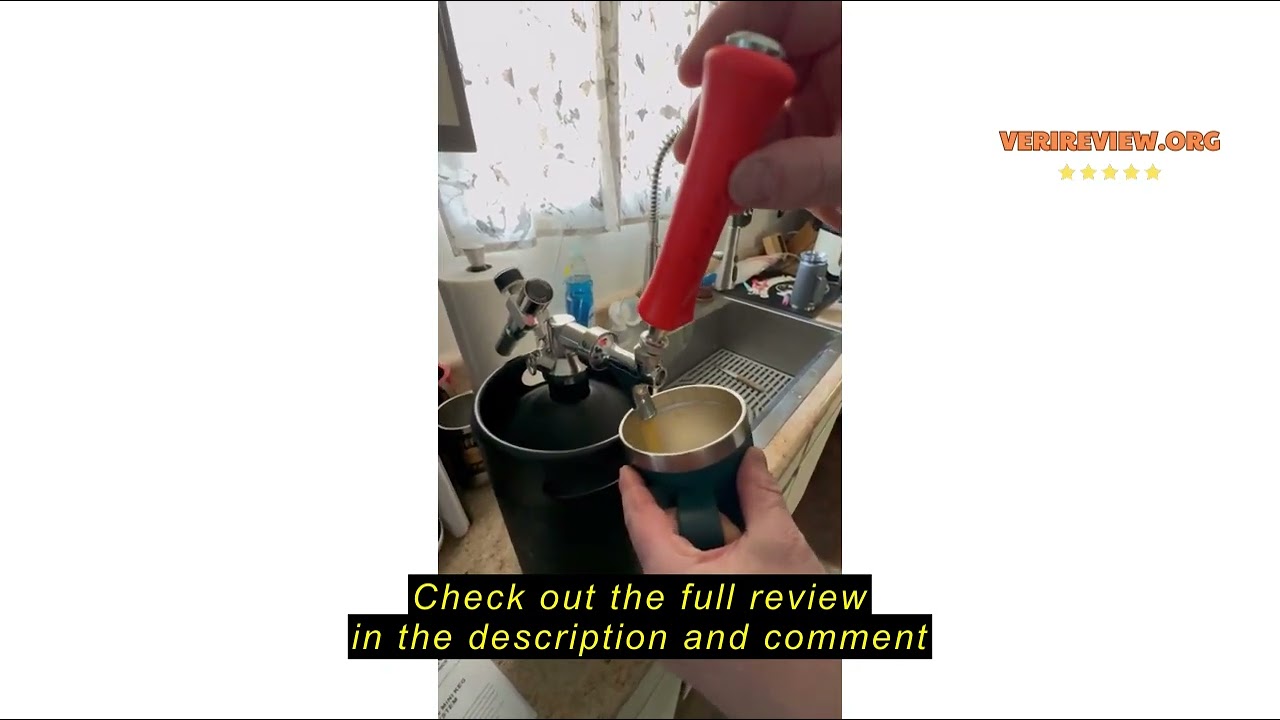 Review VEVOR Beer Growler Tap System, 170Oz 5L Mini Keg, 304 Stainless Steel Pressurized Beer Growle