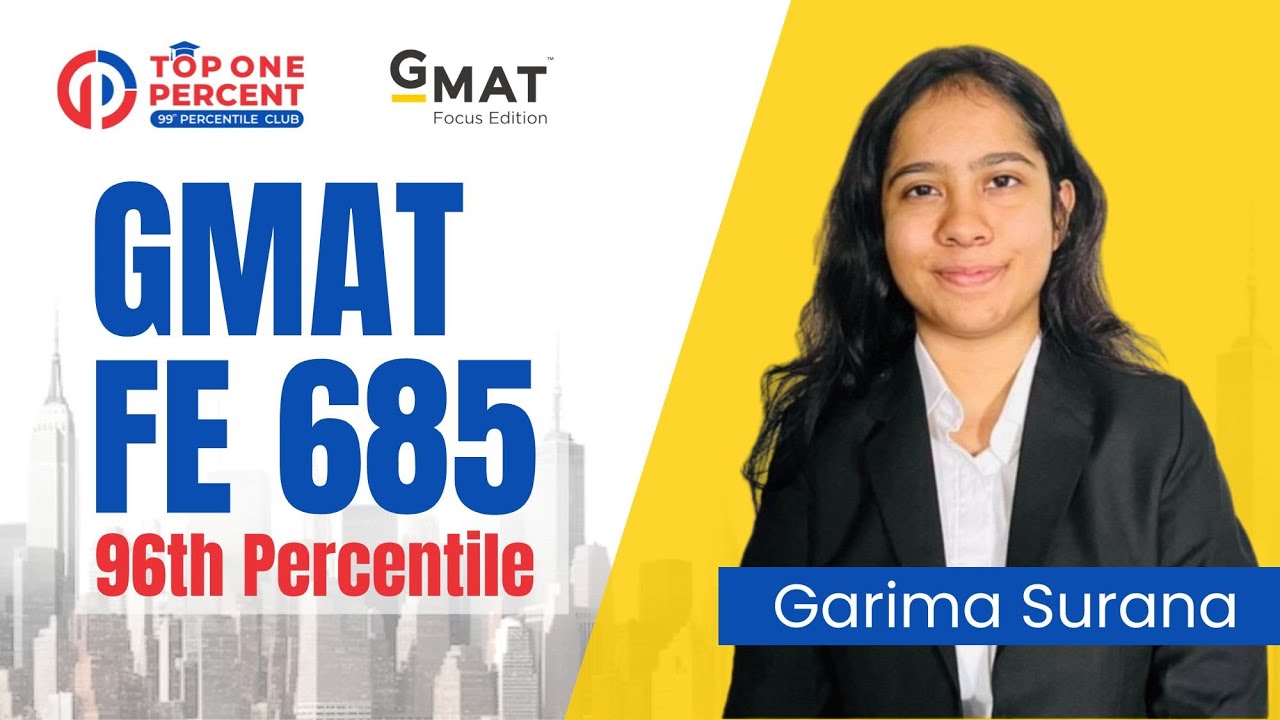 685 in GMAT Focus Edition - Garima Surana, 97th Percentile!