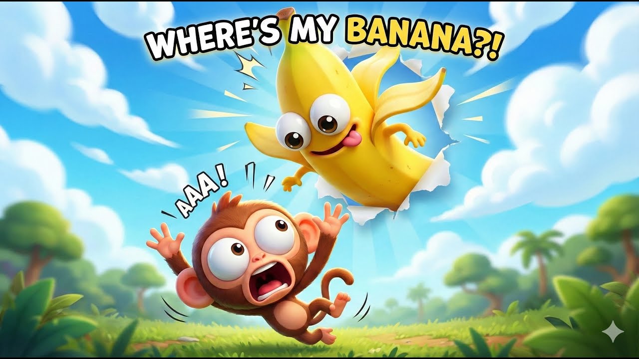 The Hungry Monkey and the Banana | Fun Kids Story | ToraTora | #kidscartoon #story