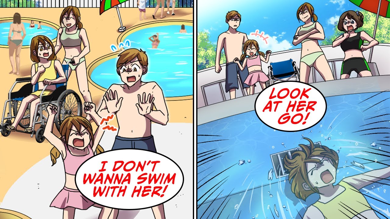 I went to the pool with my family, but then... [Manga Dub]