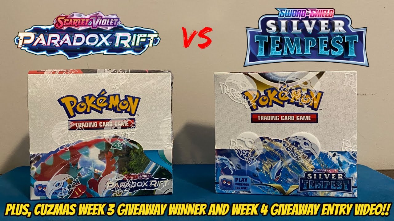 PARADOX RIFT vs SILVER TEMPEST Booster Box Pokemon Card Opening Battle! + GIVEAWAY!!