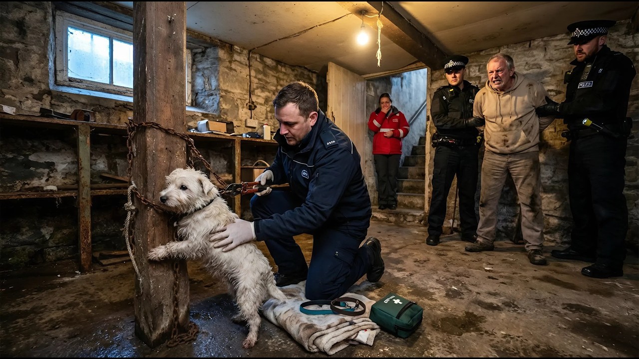 Basement Abuse: Dog Tied to a Post, Abused&mdash;Rescued in Time, Owner Arrested