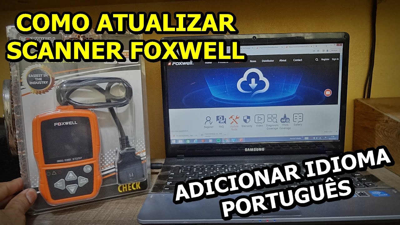 Como Atualizar SCANNER FOXWELL - Como COLOCAR IDIOMA EM PORTUGUÊS Scanner Foxwell NT201 - FVM