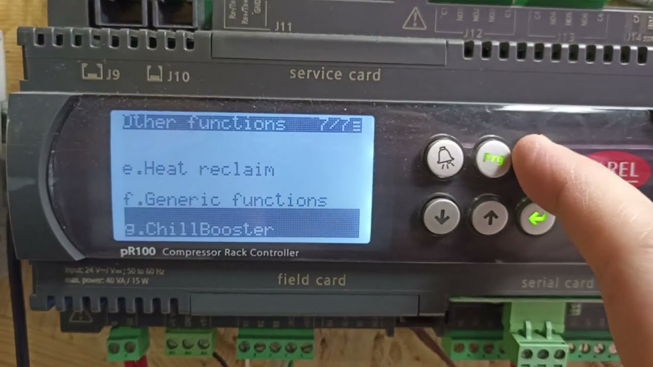 Carel pRack pR300 ChillBooster Maintance reset
