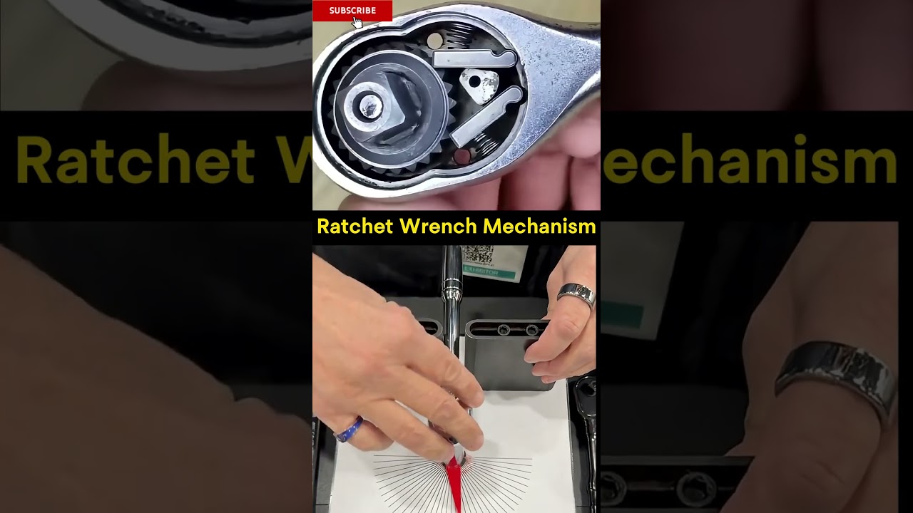 Ratchet Wrench Mechanism for tight spaces: Inside View and Motion Demonstration #ratchetwrench