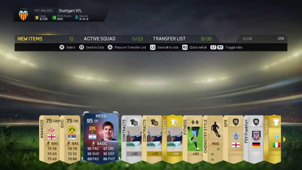 FIFA 15  Record Breaker Sif 95 Messi In a Pack