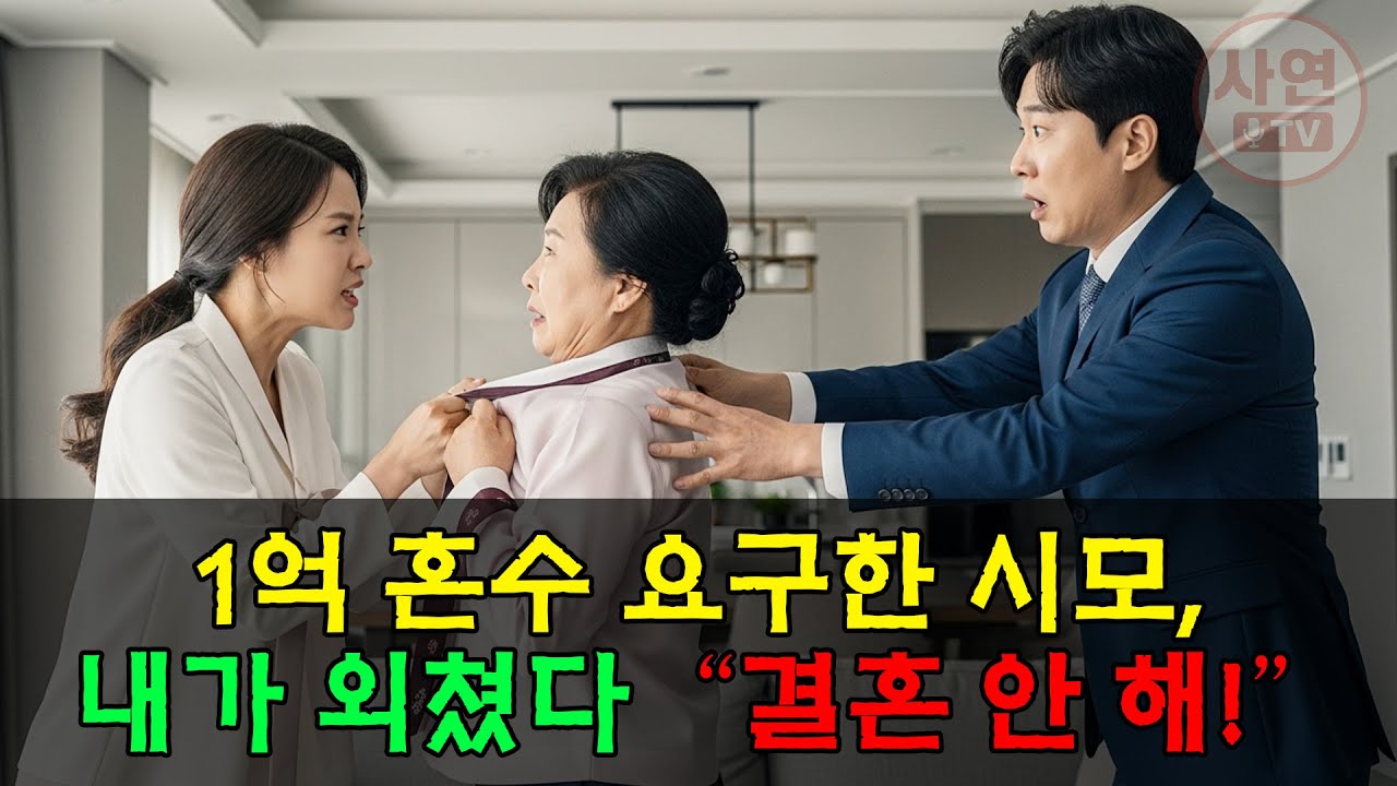 [사이다실화사연] 1억 혼수 요구한 시모, 내가 외쳤다 “결혼 안 해!”