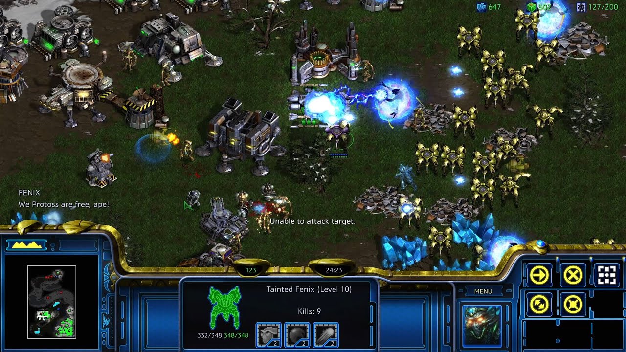 Fenix consumes the Terrazine to defeat the UED demi-god ship