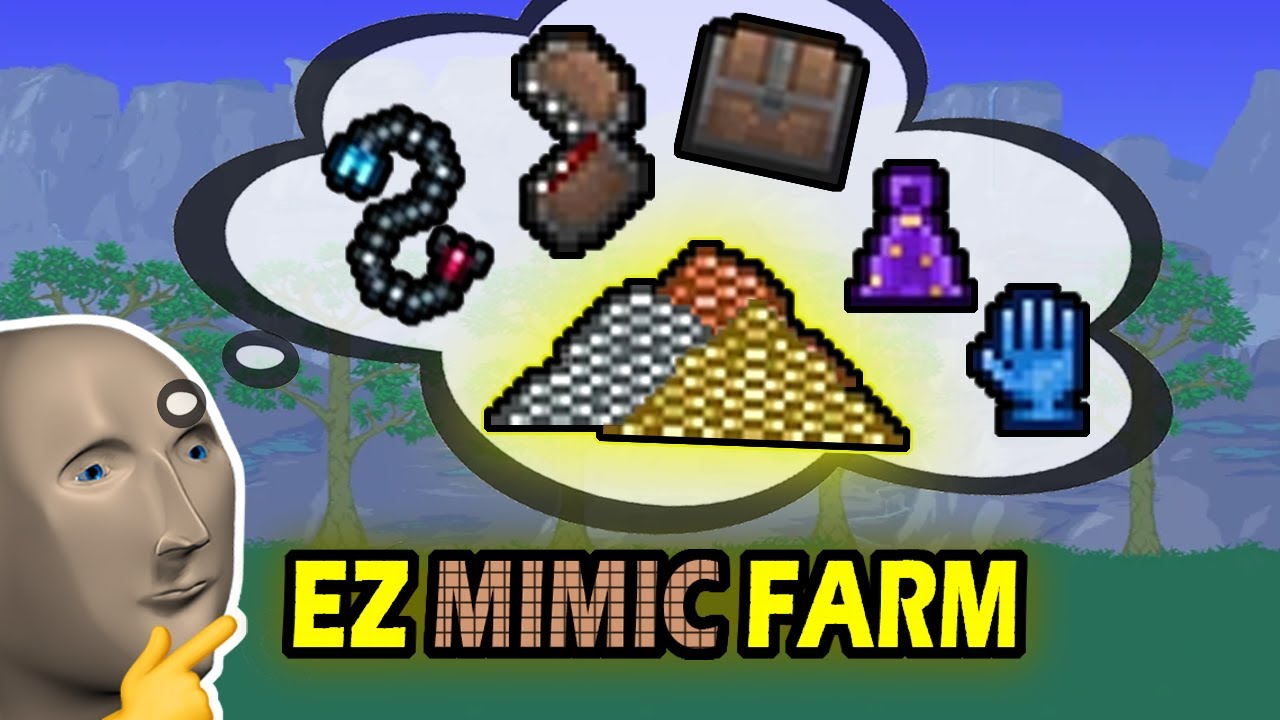 How To Set Up Easy Surface Mimic Farm | Step By Step | Terraria 1.4.2