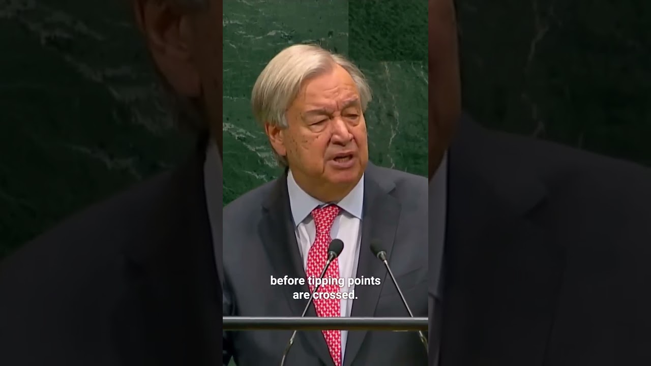 Выступление Генерального секретаря Антониу Гутерриша перед мировыми лидерами на Генеральной Ассам...