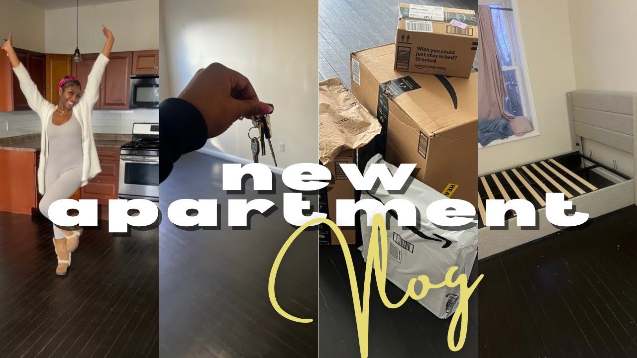 I MOVED INTO MY FIRST APARTMENT! | unboxing registry gifts, new bed, food shopping, + more