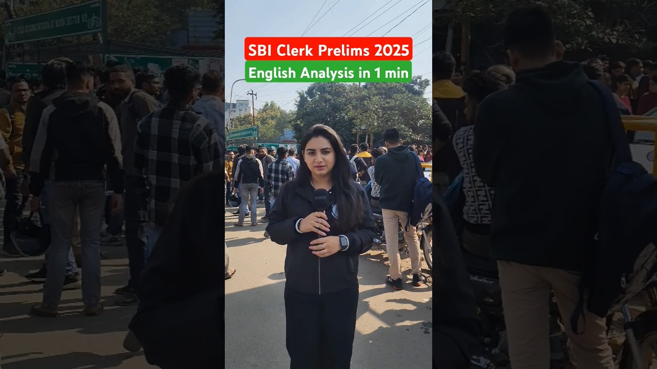 English Analysis in 1 min | SBI Clerk 2025 #examanalysis #sbiclerk2025 #bankingwallah
