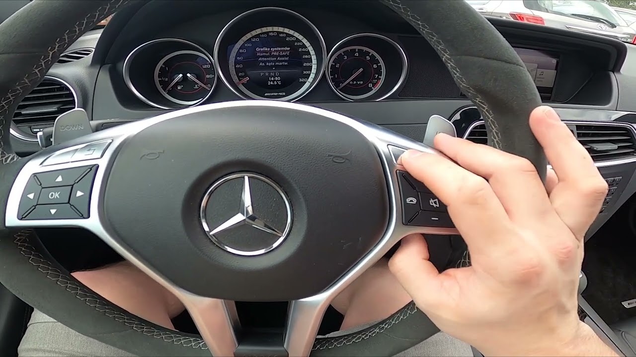 Steering Wheel Buttons Description for Mercedes C W204 C63 AMG (2011-2014)  Steering Wheel Functions
