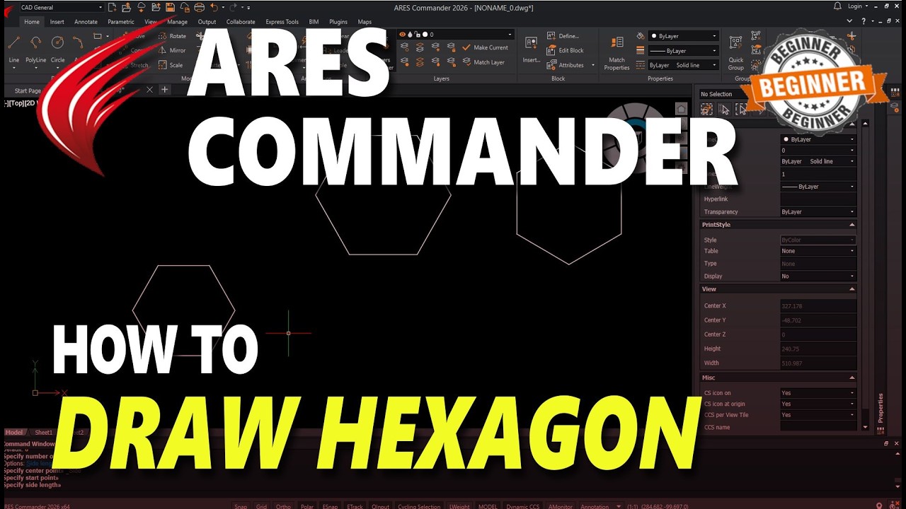 How To Draw Hexagon In Ares Commander