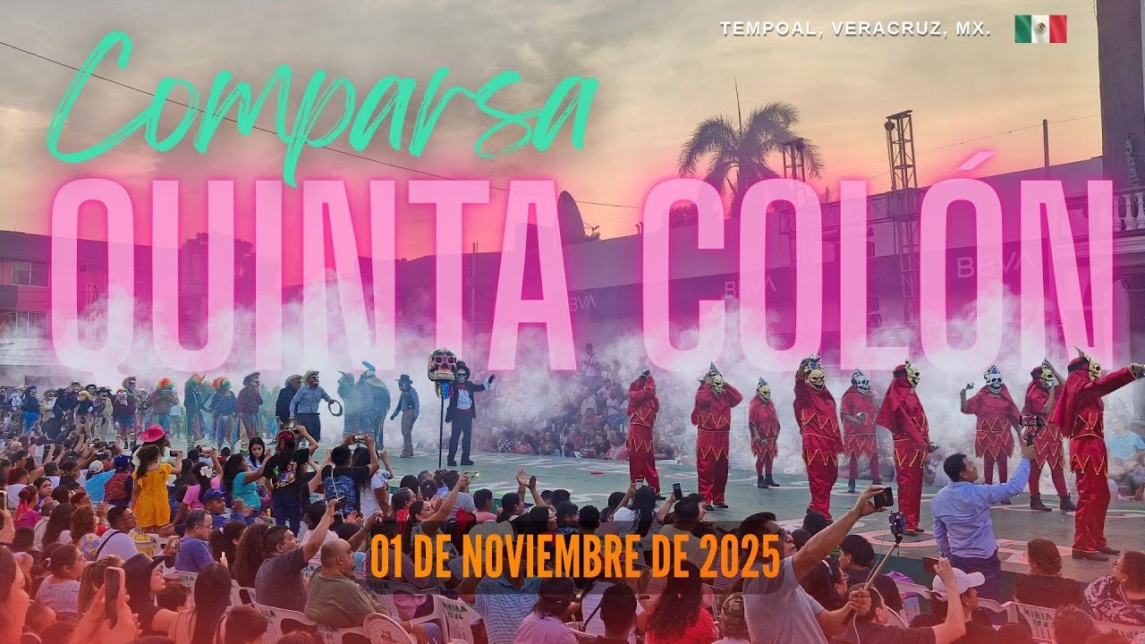 Comparsa QUINTA COLÓN 01 de noviembre de 2025. | Tempoal | Días de Muertos | Xantolo