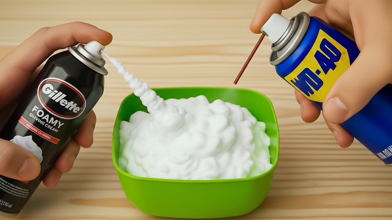 Смешайте WD40 с пеной для бритья и зарабатывайте доллары😱! Миллиарды людей не знают этого секрета!