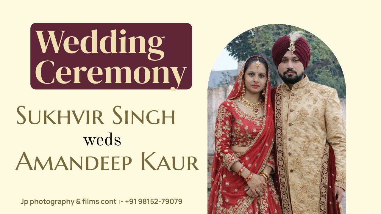 LIVE :-  Wedding || Sukhvir weds Amanpreet || JP PHOTOGRAPHY & FILM MOB. 98152-79097#jplive