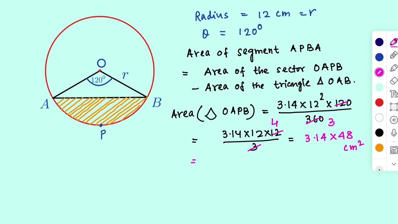 Class-10 | MATH. | NCERT Chapter-11 | Areas Related to circles | Question#7 | A chord of a circle of