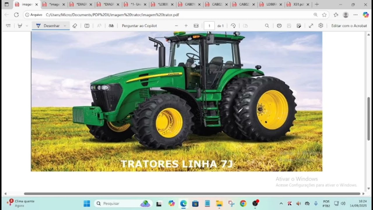 Sistema de Bloqueio do Trator John Deere linha 7J - Diagnóstico e Teste em Campo
