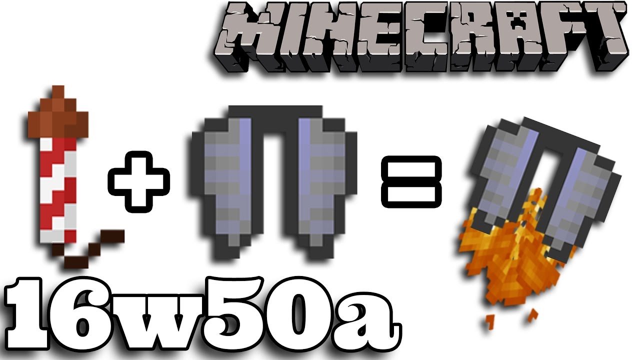 Minecraft  1.11.1 16w50a : Odrzutowa Elytra | Zaklęcie do broni | Iron Nugget