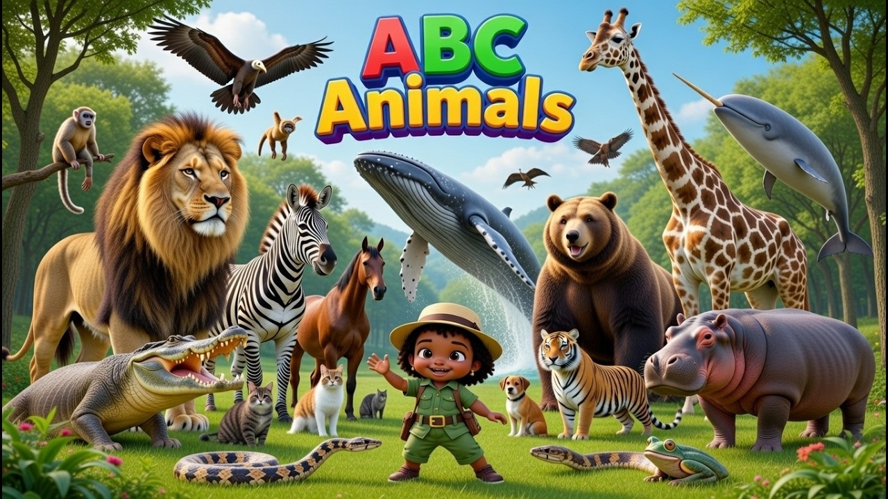 ABC ANIMALS SONGS | Learn the alphabets with animals | Kamkam's Kids Songs
