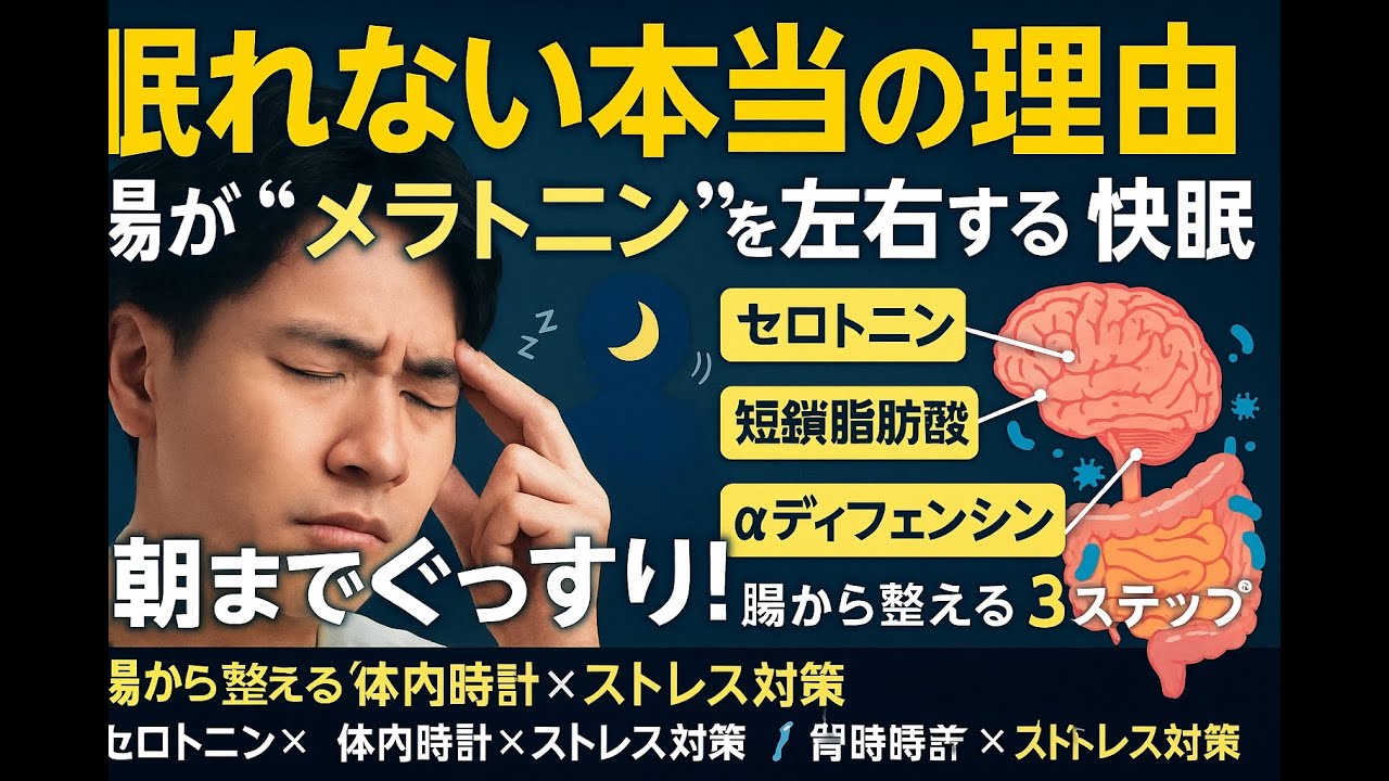 【眠れない本当の理由】腸が&ldquo;メラトニン&rdquo;を左右？脳腸相関で今夜から快眠