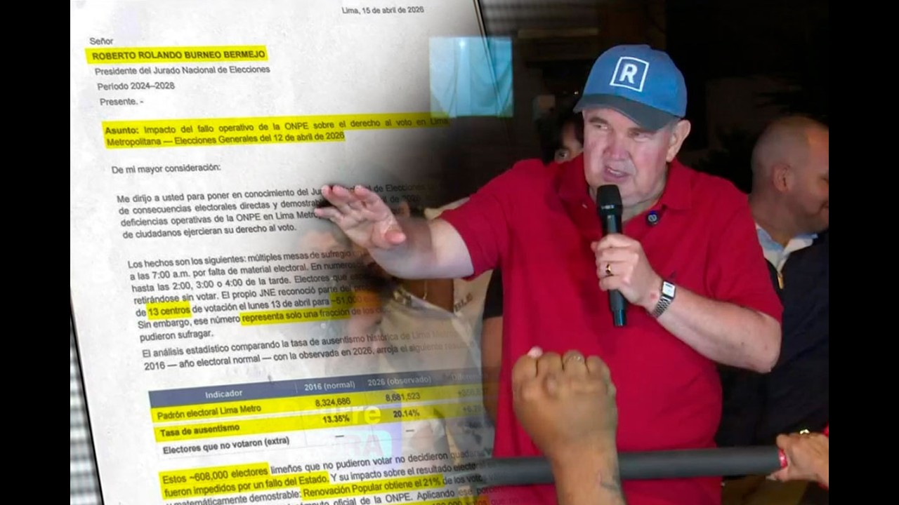 Elecciones 2026: Rafael L&oacute;pez Aliaga envi&oacute; oficios al JNE dando plazo para actuar