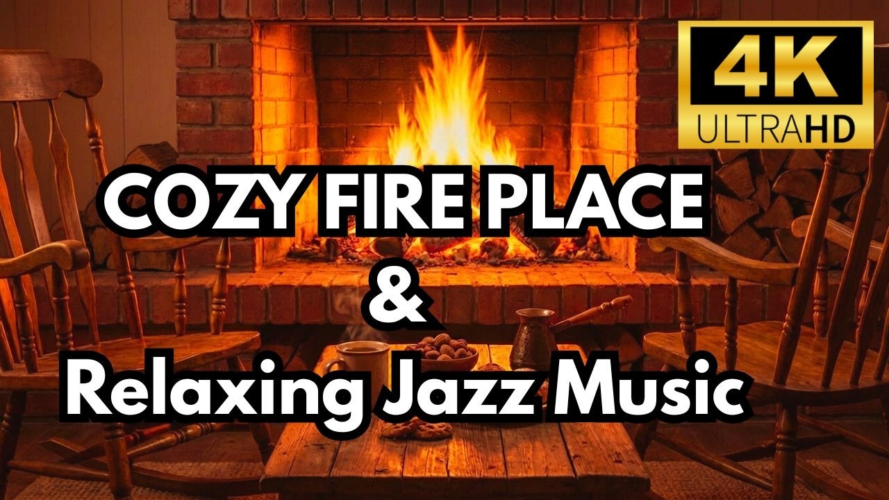 🔥 Cozy Fireplace with Relaxing Jazz Music | Warm Fireplace Ambience for Sleep, Study & Relax