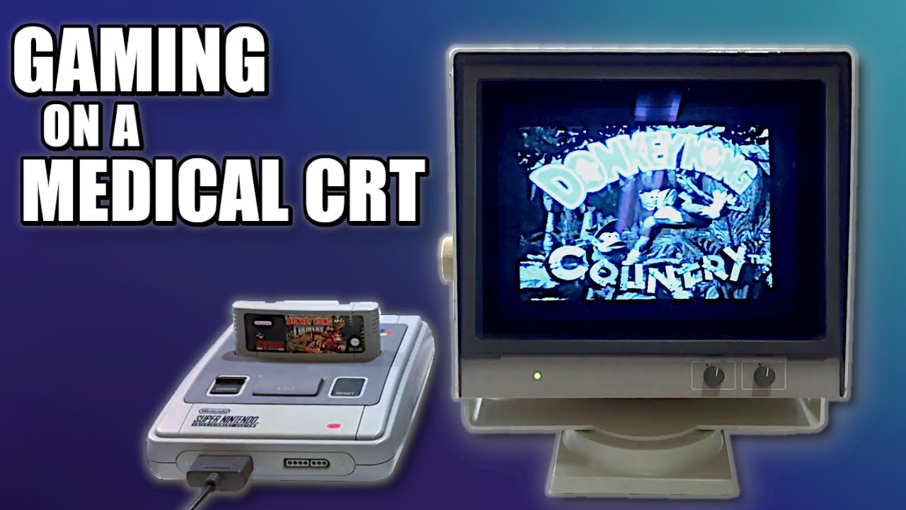 Playing Retro Games on a 1980s Medical Ultrasound CRT Monitor (Hitachi VM-1229-S3)
