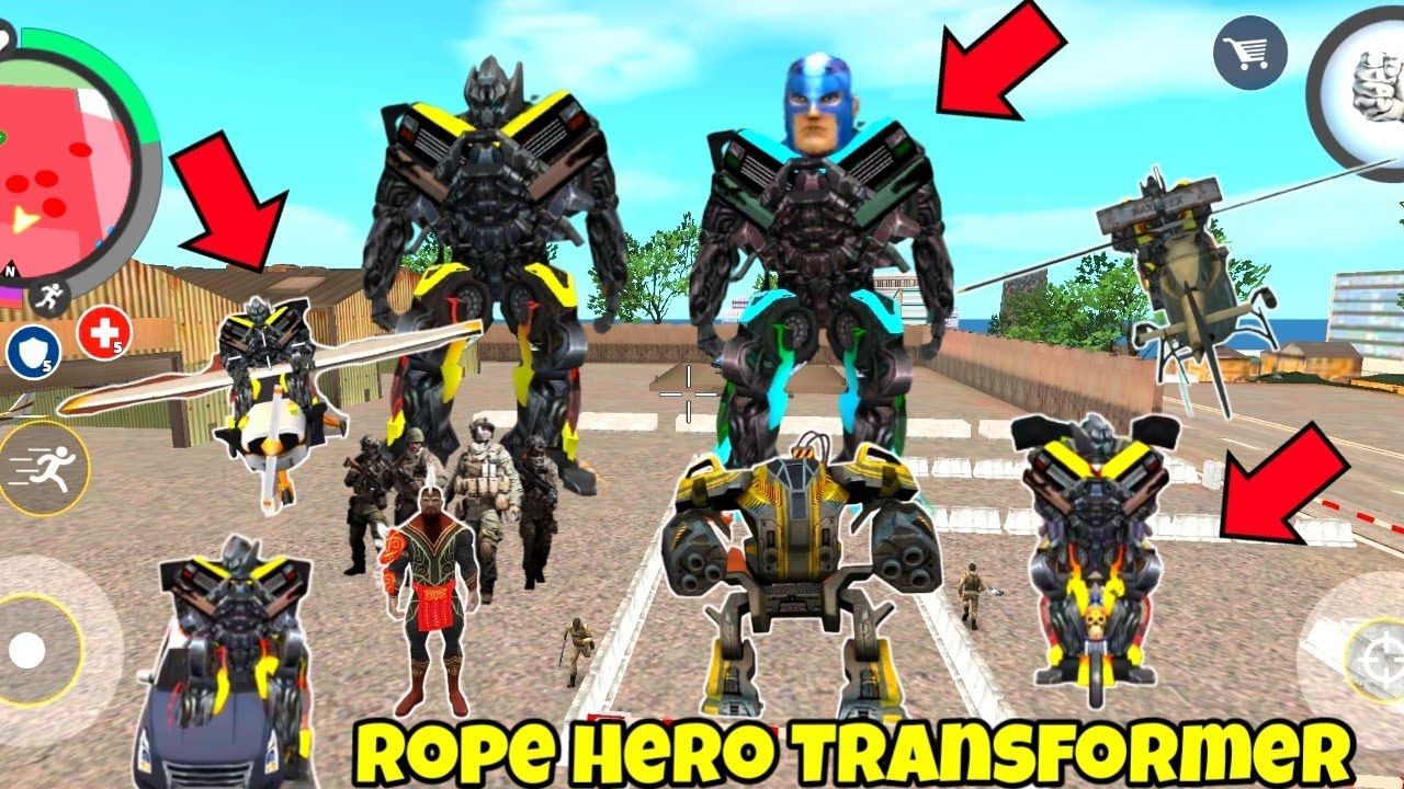 Rope Hero Become Transformer | Rope Hero Vice Town | Gamer Blasty